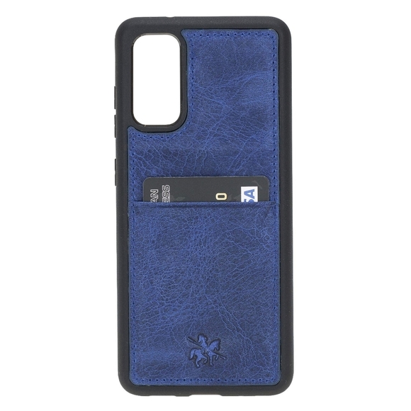 Venito- Antique DrkBlue Capri Snap On Leather Wallet Case for Samsung Galaxy S20 - Picture 1 of 4